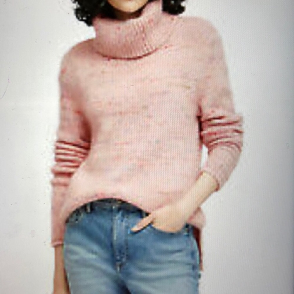 NWT Banana Republic Blush Confetti Wool Turtleneck